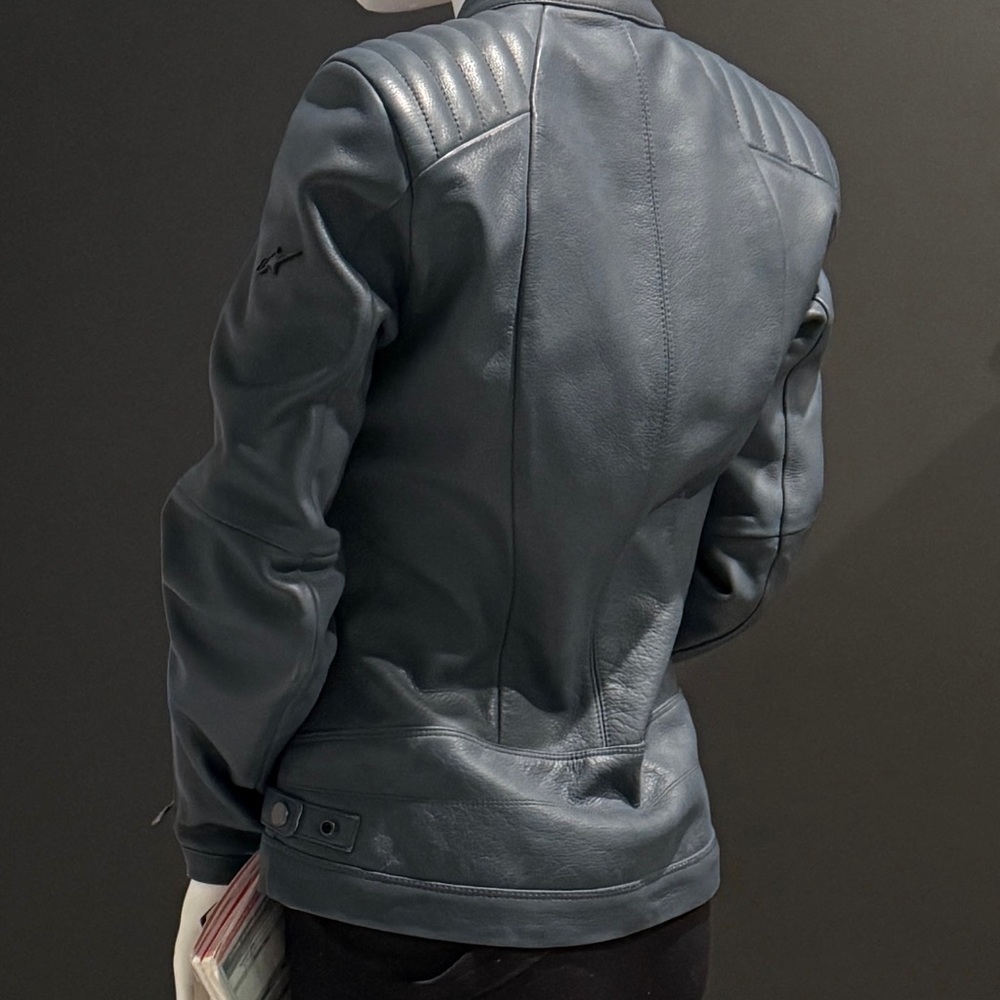 Alpinestars Women's Blue Leather Riding Jacket - Picture 2 of 7